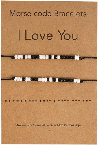 Vista 5 de YALLNASL Regalo de aniversario de Navidad para parejas, amigos, pulseras de amistad a juego para marido, esposa, mejores amigos, juego de pulseras