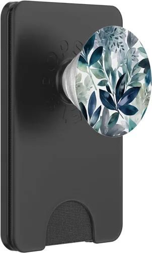 Vista 7 de Patrón de jardín verde floral de eucalipto PopSockets PopGrip intercambiable
