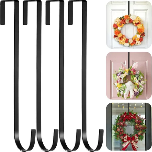 Vista 9 de Ganchos en S resistentes, ganchos grandes para plantas al aire libre, ganchos decorativos de metal para colgar macetas de jardín, cestas de flores