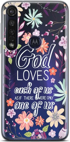 Vista 8 de Mertak Funda para teléfono compatible con Motorola Edge + Moto G9 G8 Plus G7 Play Power Z4 But First Pray Cute Bible Floral Slim Cover Christian