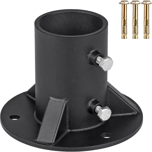 Vista 10 de Insaga Poste de valla de enlace de cadena de 2 pulgadas, brida de piso, piezas de valla de eslabones de cadena resistentes, soportes de poste