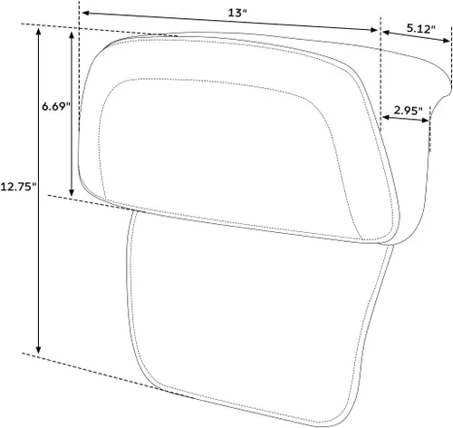 Vista 5 de C.C. RIDER Almohadilla de respaldo para maletero recortada para Harley Davidson Touring CVO Street Glide Road Glide Electra Glide 2014-2024 Costuras