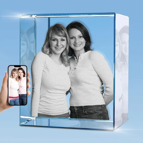 Vista 9 de HAN'S LASER Foto de cristal 3D, regalo personalizado con tu propia foto, regalo único para el día de la madre, regalo de cumpleaños para mujeres