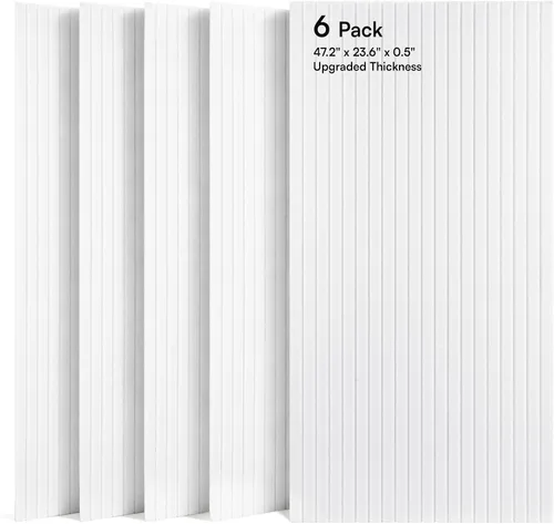 Vista 21 de SODOCT - Paquete de 2 paneles de espuma acústica grandes para cajas de huevos, 48 x 24 x 1.2 pulgadas, espuma a prueba de sonido de alta densidad