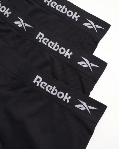 Vista 2 de Reebok Ropa interior para mujer - Pantalones cortos sin costuras de pierna larga (paquete de 3)
