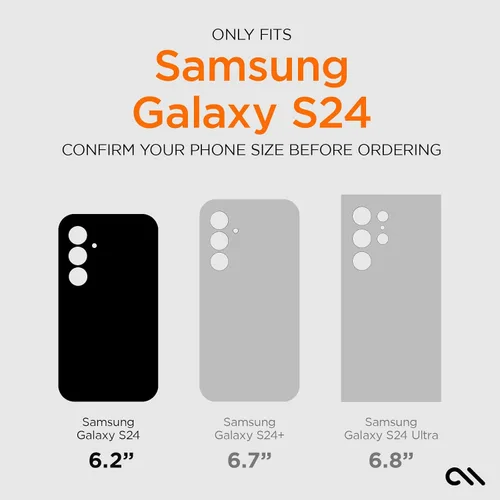 Vista 2 de Case-Mate Funda transparente resistente para Samsung Galaxy S24 [protección contra caídas D3O de 16 pies] [compatible con carga inalámbrica] Funda