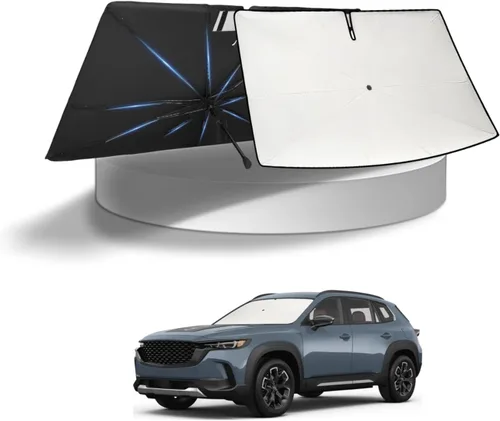 Vista 334 de KUST - Parasol plegable para parabrisas para BMW X1 E84, accesorios 2011 2012 2013 2014 2015, protector de visera de sol ajustable que bloquea