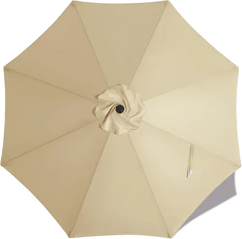 Vista 42 de MASTERCANOPY - Sombrilla de patio de 7.5 pies con toldo de repuesto de 6 varillas - Beige, solo toldo de repuesto