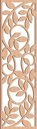 Vista 194 de 9 3/8"W x 24 3/8"H x 1/4"T Utica Decorativo Fretwork Madera Paneles de Pared, Abedul
