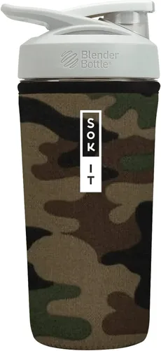Vista 54 de Sok It BotlSok Botella Mezcladora de Proteínas con Funda Aislante de Neopreno (Floral Abstracto, Se Ajusta a Mezcladoras de 24oz)