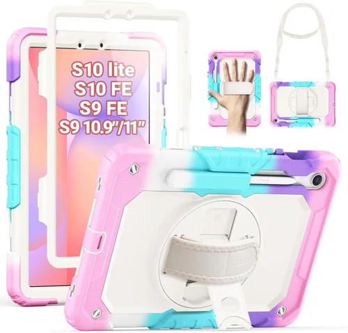 Vista 20 de SEYMAC Funda protectora resistente a prueba de golpes para Samsung Galaxy Tab A9 de 8.7 pulgadas 2023 (SM-X110/X115/X117), resistente a prueba