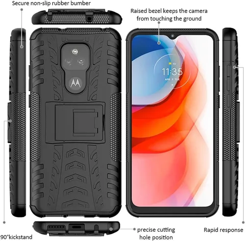 Vista 8 de Yiakeng - Funda para Moto G Play 2021, funda para Moto G Play con protector de pantalla HD, protector de silicona a prueba de golpes con función