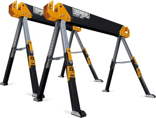 Vista 14 de ToughBuilt - Caballete plegable y mesa de trabajo, 1,100 libras, TB-C300