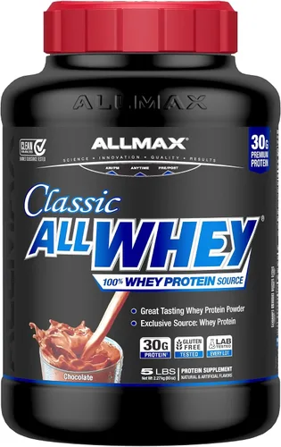 Vista 18 de ALLMAX AllWhey Classic - Proteína de suero en polvo, chocolate, 2 libras Supports Lean Muscle Growth, Enhances Recovery, 30g Whey Protein, Gluten