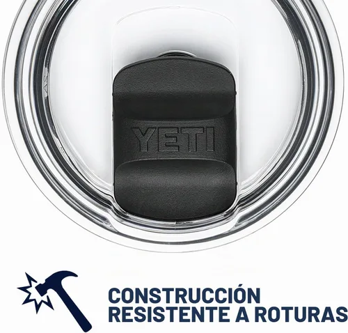 Vista 6 de YETI Rambler - Vaso de acero inoxidable con tapa MagSlider, 20 onzas, color gris oscuro