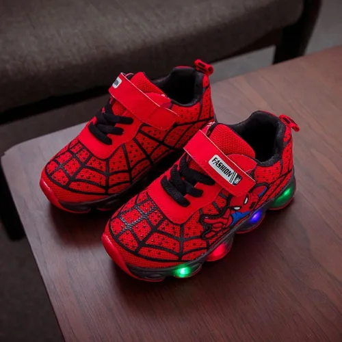 Vista 2 de Zapatos casuales para niños, transpirables, antideslizantes, ligeros, unisex, luminosos, para niñas, zapatos deportivos para correr