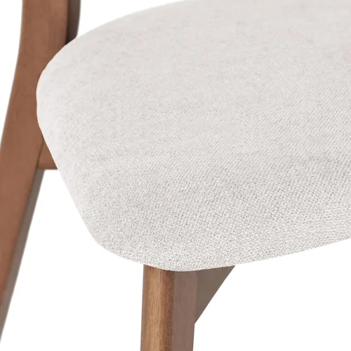 Vista 6 de Dining Chairs Set of 2, Mid Century Modern Dining Chairs with Curved Backrest and Wood Legs, Walnut Finished Frame Upholstered Dining Room Chairs