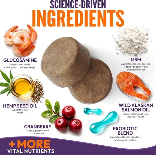 Vista 4 de Multivitamínico masticable para perros, 170 golosinas, vitaminas