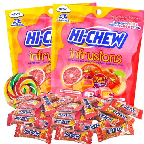 Vista 9 de Sweetzo - Caramelos masticables de mezcla de bayas envueltos individualmente con sabor afrutado, golosinas de tamaño de bocado compartibles, bolsas