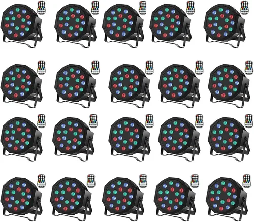 Vista 13 de U`King Luces LED Par de luces inalámbricas alimentadas por batería para eventos 18W RGB luz de iluminación de escenario recargable 20 horas por
