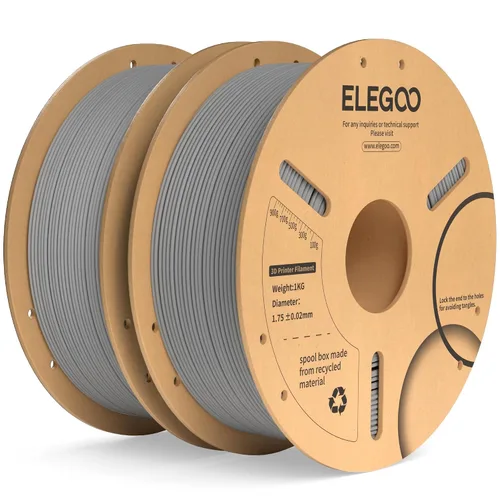 Vista 45 de ELEGOO Paquete de filamento PLA Plus negro 10KG, filamento para impresora 3D PLA+ resistente de 1.75mm precisión dimensional +/- 0.02mm, paquete