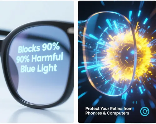 Vista 6 de Round Small Frame Reading Glasses for Women Readers for Men Blue Light Blocking Retro