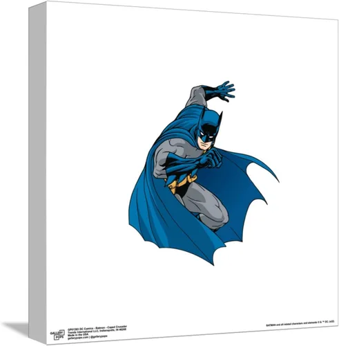 Vista 10 de Trends International Gallery Pops DC Comics Batman - Póster de pared de cruzado con capa, 12 x 12 pulgadas, versión enmarcada en negro