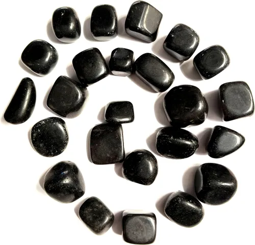 Vista 33 de Jet Amazonite - Piedra rodada de 3.53 oz aprox. de 0.75 a 1 pulgada con bolsa de terciopelo (Amazonita)