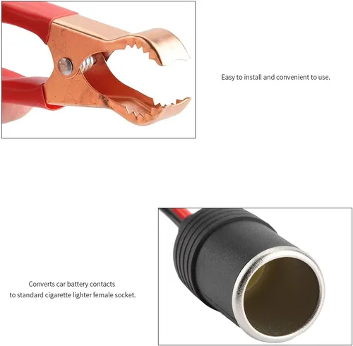 Vista 4 de Enchufe para encendedor de cigarrillos a clip, enchufe hembra para encendedor de cigarrillos de 12 V-24 V, enchufe hembra para clip, encendedor