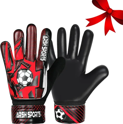 Vista 22 de Guantes de portero de fútbol para niños, guantes de portero para jóvenes niños y niñas con palma de látex de 4MM, antideslizantes, protección doble