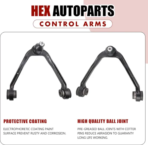 Vista 6 de Kit de suspensión de brazos de control frontal, 12 piezas de repuesto para Cadillac Escalade Chevrolet Tahoe Chevy Avalanche Silverado Suburban 1500