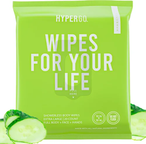 Vista 19 de Toallitas corporales HyperGo XL para mujeres y hombres – 30.5 cm x 30.5 cm Toallitas de limpieza corporal completas sin enjuague, 20