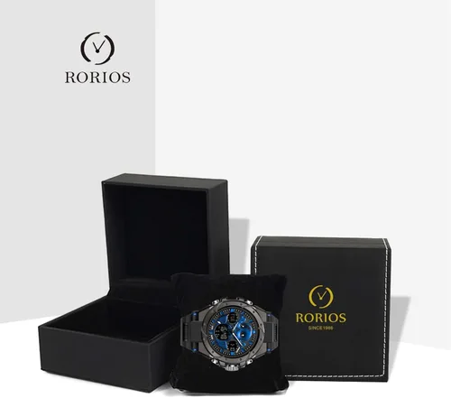 Vista 7 de RORIOS Reloj deportivo para hombre, relojes digitales con alarma, relojes de pulsera luminosos, multifunción, reloj militar para niños y hombres