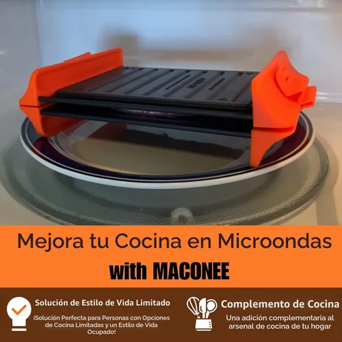 Vista 7 de Maconee Sandwichera para microondas Máquina de queso para parrilla de microondas Utensilios de cocina para tostadora de microondas Prensa
