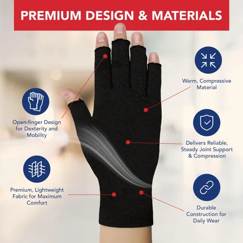 Vista 4 de Doctor Developed Full Fingered Arthritis Compression Gloves Men and Women for Arthritis, Raynauds Disease & Carpal Tunnel