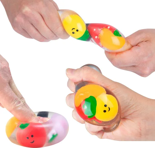 Vista 3 de ORB Curiosities - Bolas de azúcar para ensalada de frutas y azúcar de tiro lento, paquete de 3 unidades, esponjosas, elásticas, rellenas de frutas