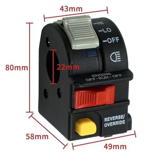 Vista 2 de RAYANA Faro delantero izquierdo para manillar Hi/Lo Beam Light/Kill Switch compatible con Polaris Magnum 325 330 500 Scrambler 500 Sportsman 400 500