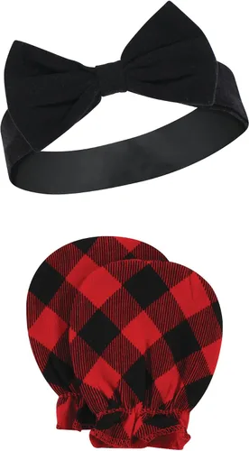 Vista 152 de Hudson Baby Conjunto de diadema de algodón y manoplas para rascar para bebé