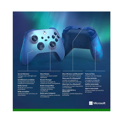 Vista 6 de Xbox Core Wireless Controller – Aqua Shift Special Edition
