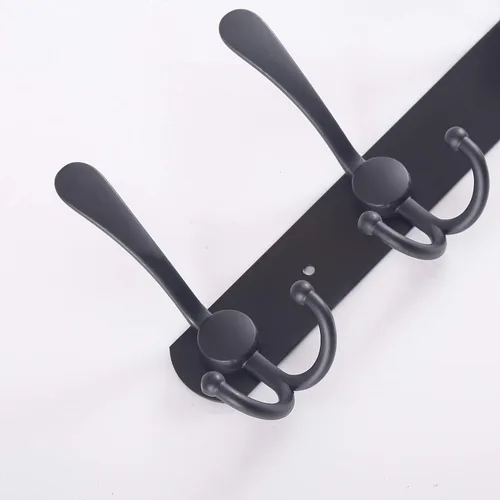 Vista 9 de WEBI Perchero de Pared Montado en Pared, Ganchos para Abrigos Montado en Pared, 5 Ganchos Tri para Colgar Abrigos, Colgador de Pared para Abrigos