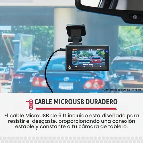 Vista 5 de Cobra SC Smart Dash Cam Series - Adaptador de corriente de 12 voltios