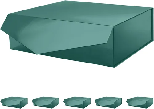 Vista 20 de PACKHOME Caja de regalo grande con tapa de 13.5 x 9 x 4.1 pulgadas, resistente caja de regalo plegable con cierre magnético