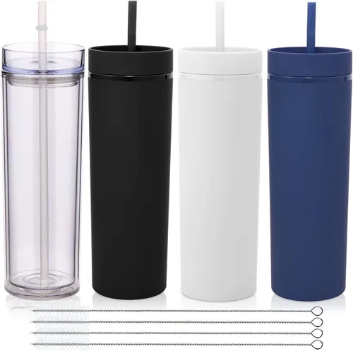Vista 17 de Volhoply Vasos delgados de plástico de 20 onzas