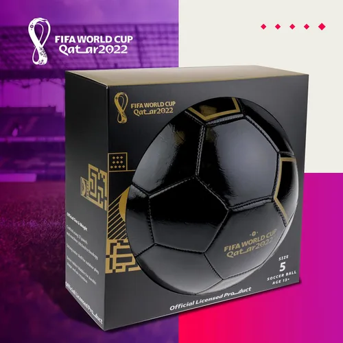 Vista 5 de Capelli Sport FIFA World Cup Qatar 2022 Tournament Soccer Ball Souvenir Display, Officially Licensed Futbol for Youth and Adult Soccer Players