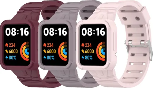 Vista 8 de Correa de repuesto para Redmi Watch 2 Lite con funda protectora, correa resistente para Xiaomi MI Watch Lite/MI Watch Lite2, funda parachoques