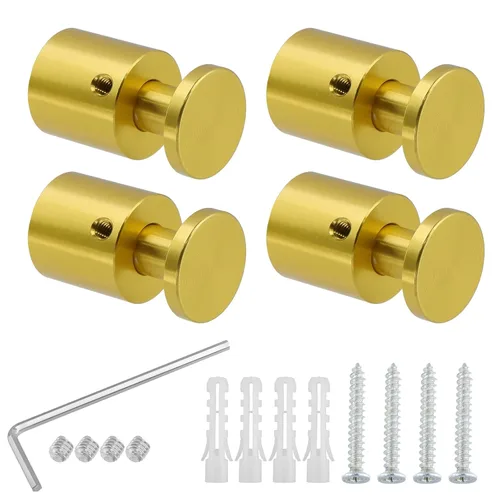 Vista 12 de Antrader Separadores transparentes, tornillos de separación para tableros publicitarios y marcos de acrílico, 25 x 40 mm (8 piezas)