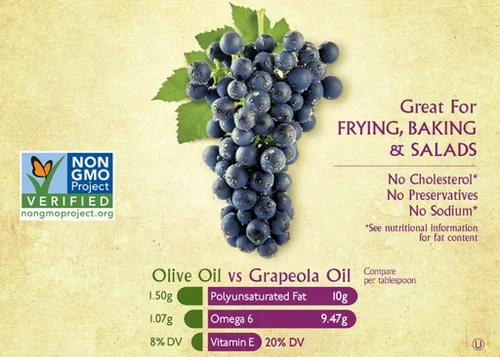 Vista 5 de GrapeOla Aceite de semilla de uva, 3 litros