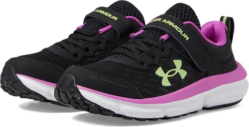 Vista 16 de Under Armour Tenis para correr Assert 10 con cierre alternativo para niños (001) Negro/Blanco/Blanco