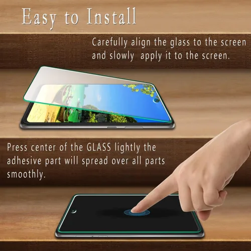 Vista 4 de Paquete de 2 protectores de pantalla para Motorola Moto One 5G Ace vidrio templado Antiarañazos, sin burbujas, fácil de instalar, transparente