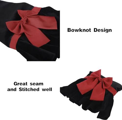 Vista 2 de Vestido de Perro con Moño, Ropa de Moda para Todo Clima, Cachorro, Vestido de Boda, Vacaciones, Princesa, Ropa para Mascotas, Perros Pequeños, Negro